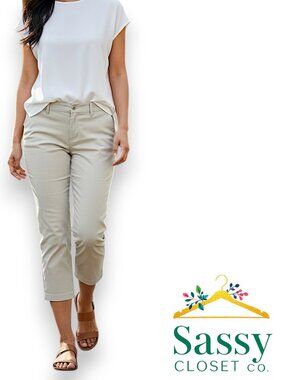 TALBOTS Signature Bone Cropped Pants 16 🥛